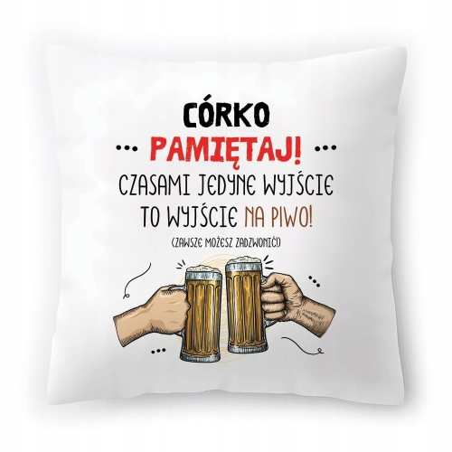 Poduszka Dla Córki Córeczki Urodziny Prezent z Nadrukiem ze Zdjęciem