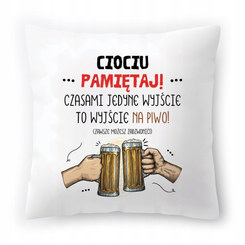 Poduszka Dla Cioci Ciotki Urodziny Prezent z Nadrukiem ze Zdjęciem