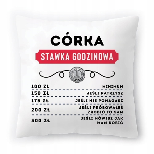 Poduszka Dla Córki Córeczki Urodziny Prezent z Nadrukiem ze Zdjęciem