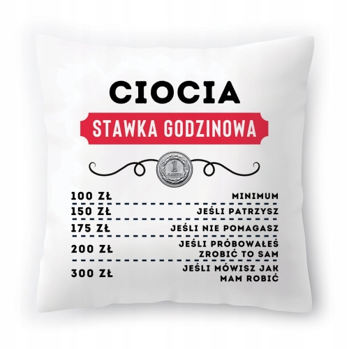 Poduszka Dla Cioci Ciotki Urodziny Prezent z Nadrukiem ze Zdjęciem