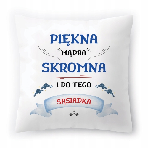 Poduszka Dla Sąsiadki na Urodziny Prezent z Nadrukiem ze Zdjęciem