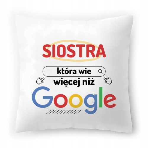 Poduszka Dla Siostry Siostrzyczki Urodziny Prezent z Nadrukiem ze Zdjęciem