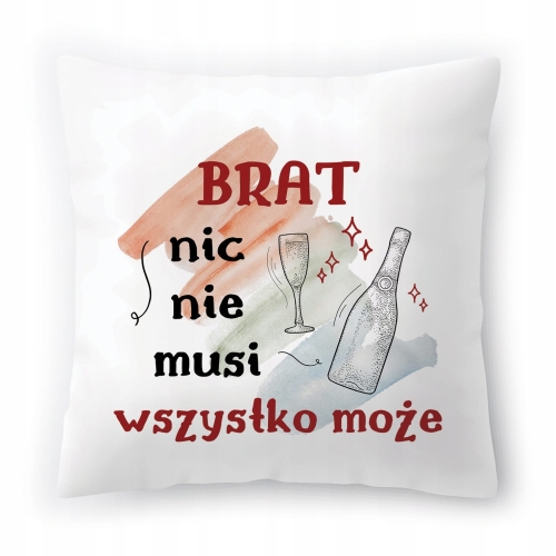 Poduszka Dla Brata Braciszka na Urodziny Prezent z Nadrukiem ze Zdjęciem