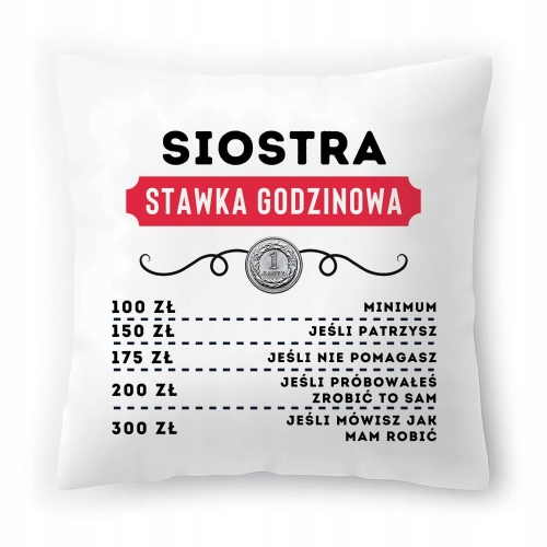 Poduszka Dla Siostry Siostrzyczki Urodziny Prezent z Nadrukiem ze Zdjęciem