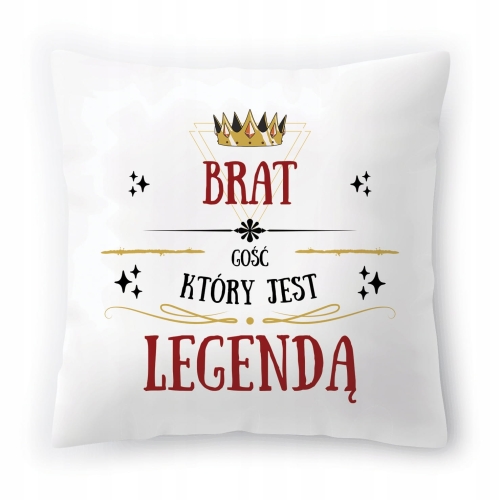 Poduszka Dla Brata Braciszka na Urodziny Prezent z Nadrukiem ze Zdjęciem