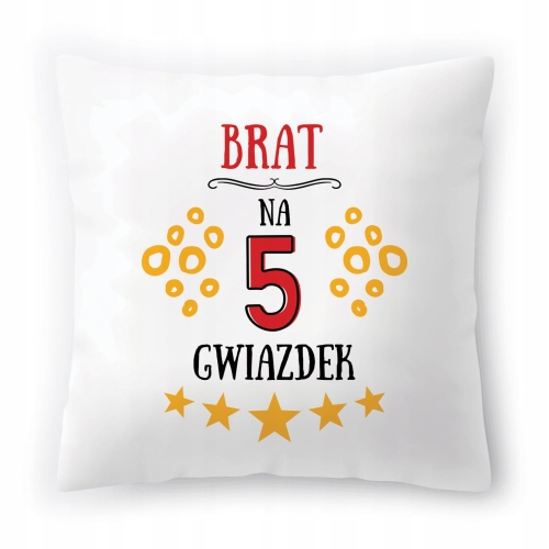 Poduszka Dla Brata Braciszka na Urodziny Prezent z Nadrukiem ze Zdjęciem