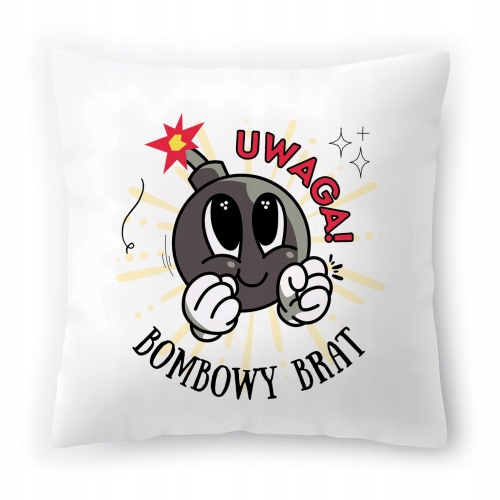 Poduszka Dla Brata Braciszka na Urodziny Prezent z Nadrukiem ze Zdjęciem