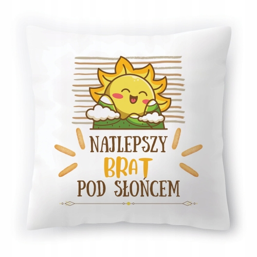 Poduszka Dla Brata Braciszka na Urodziny Prezent z Nadrukiem ze Zdjęciem