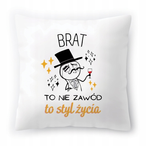 Poduszka Dla Brata Braciszka na Urodziny Prezent z Nadrukiem ze Zdjęciem