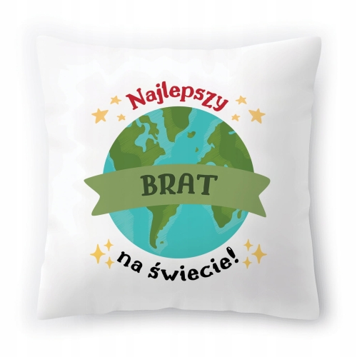 Poduszka Dla Brata Braciszka na Urodziny Prezent z Nadrukiem ze Zdjęciem