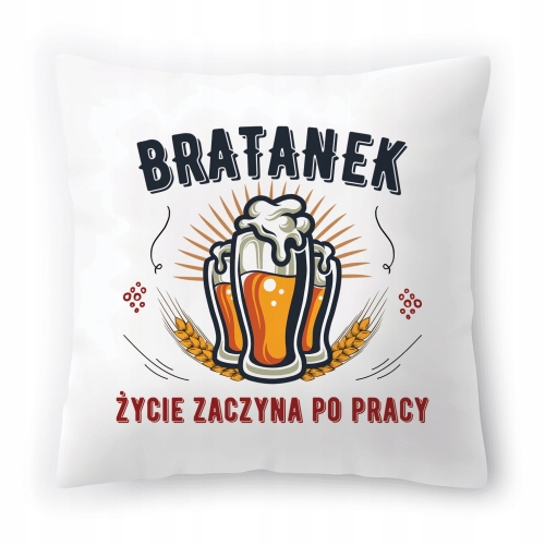 Poduszka Dla Bratanka na Urodziny Imieniny Prezent z Nadrukiem ze Zdjęciem