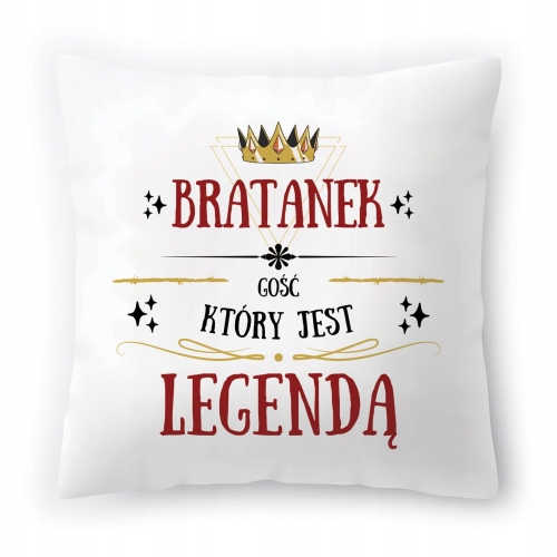 Poduszka Dla Bratanka na Urodziny Imieniny Prezent z Nadrukiem ze Zdjęciem