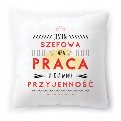 Poduszka Dla Szefowej na Urodziny Prezent z Nadrukiem ze Zdjęciem