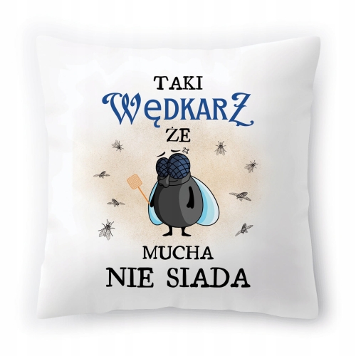 Poduszka Dla Wędkarza Rybaka na Urodziny Prezent z Nadrukiem ze Zdjęciem