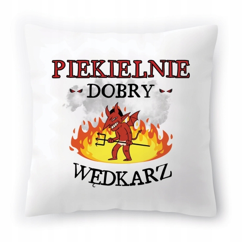 Poduszka Dla Wędkarza Rybaka na Urodziny Prezent z Nadrukiem ze Zdjęciem