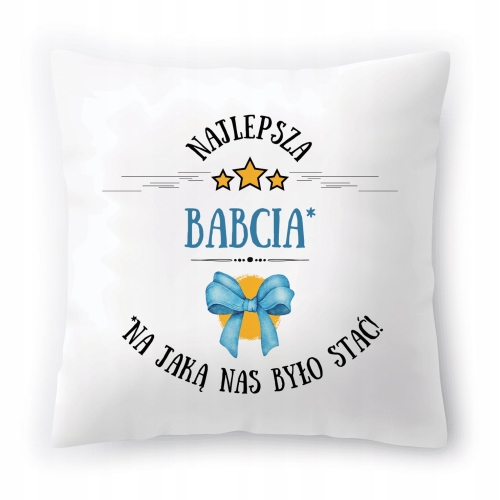 Poduszka Dla Babci Babuni na Urodziny Prezent z Nadrukiem ze Zdjęciem