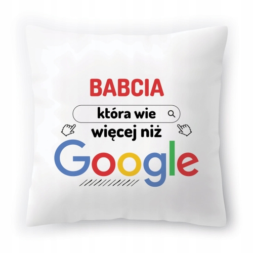 Poduszka Dla Babci Babuni na Urodziny Prezent z Nadrukiem ze Zdjęciem