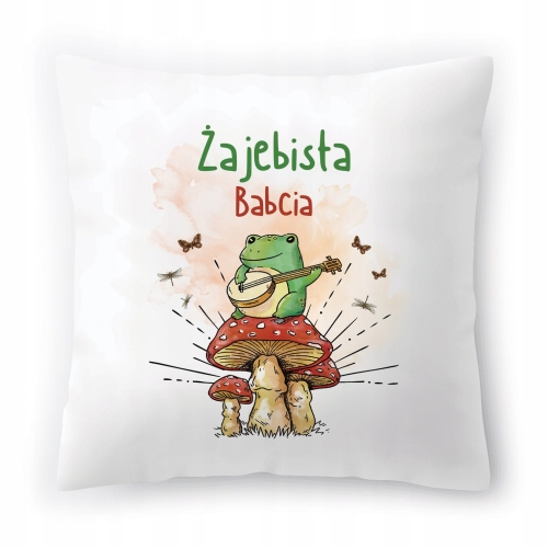 Poduszka Dla Babci Babuni na Urodziny Prezent z Nadrukiem ze Zdjęciem