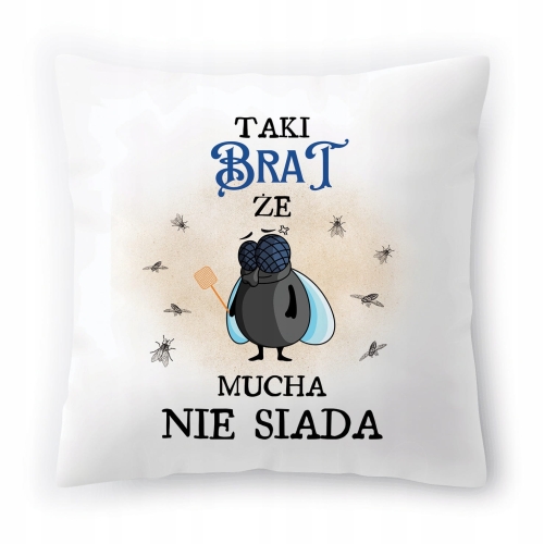 Poduszka Dla Brata Braciszka na Urodziny Prezent z Nadrukiem ze Zdjęciem