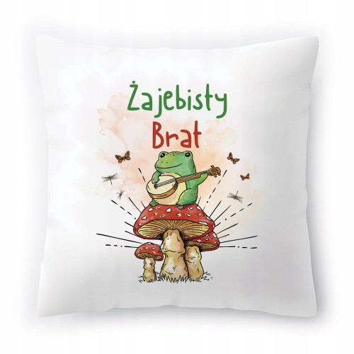 Poduszka Dla Brata Braciszka na Urodziny Prezent z Nadrukiem ze Zdjęciem