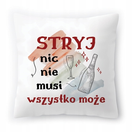 Poduszka Dla Stryja na Urodziny na Prezent z Nadrukiem ze Zdjęciem