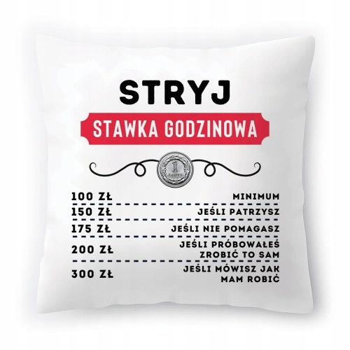 Poduszka Dla Stryja na Urodziny na Prezent z Nadrukiem ze Zdjęciem