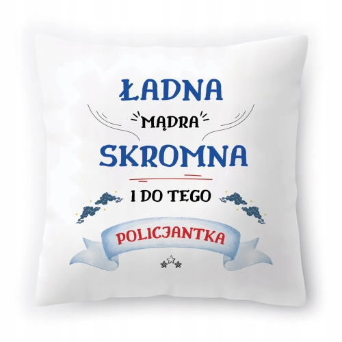Poduszka Dla Policjantki na Urodziny na Prezent z Nadrukiem ze Zdjęciem