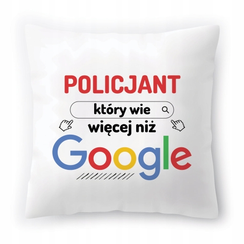 Poduszka Dla Policjanta na Urodziny na Prezent z Nadrukiem ze Zdjęciem