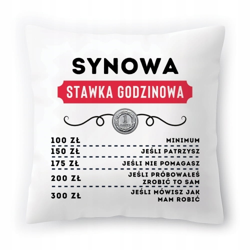 Poduszka Dla Synowej na Urodziny na Prezent z Nadrukiem ze Zdjęciem