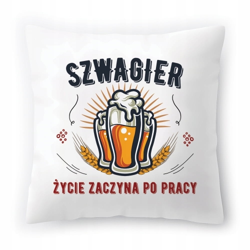 Poduszka Dla Szwagra na Urodziny na Prezent z Nadrukiem ze Zdjęciem