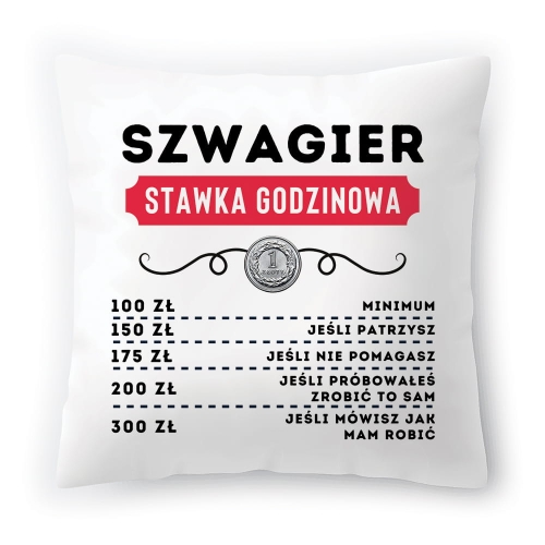 Poduszka Dla Szwagra na Urodziny na Prezent z Nadrukiem ze Zdjęciem