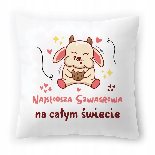 Poduszka Dla Szwagrowej na Urodziny na Prezent z Nadrukiem ze Zdjęciem