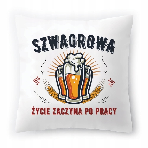 Poduszka Dla Szwagrowej na Urodziny na Prezent z Nadrukiem ze Zdjęciem