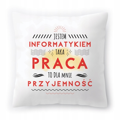 Poduszka Dla Informatyka na Urodziny na Prezent z Nadrukiem ze Zdjęciem