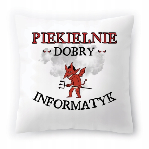 Poduszka Dla Informatyka na Urodziny na Prezent z Nadrukiem ze Zdjęciem