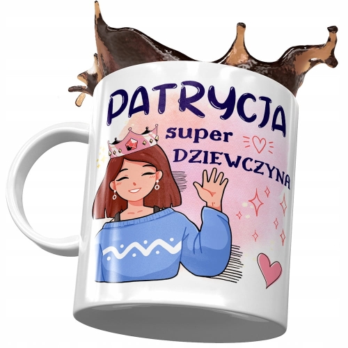 Dla Patrycji Kubek na Urodziny Imieniny na Prezent z Nadrukiem ze Zdjęciem