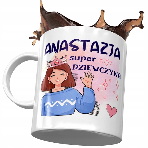 Dla Anastazji Kubek na Urodziny Imieniny Prezent z Nadrukiem ze Zdjęciem