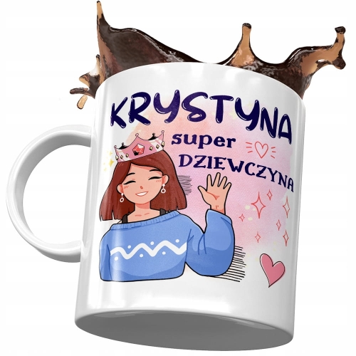 Dla Krystyny Kubek na Urodziny Imieniny na Prezent z Nadrukiem ze Zdjęciem