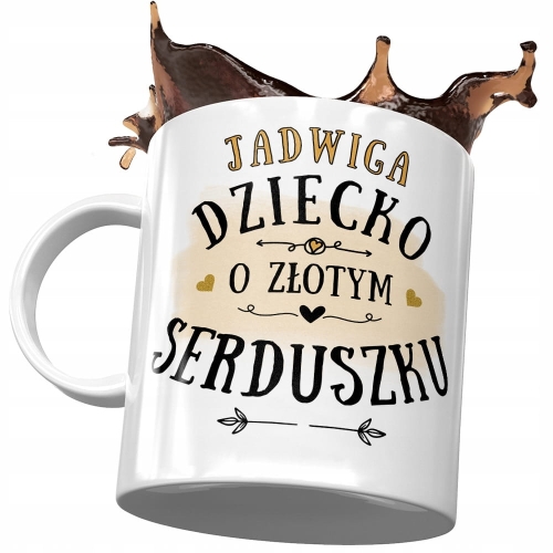 Dla Jadwigi Kubek na Urodziny Imieniny na Prezent z Nadrukiem ze Zdjęciem