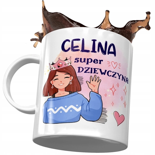 Dla Celiny Kubek na Urodziny Imieniny na Prezent z Nadrukiem ze Zdjęciem