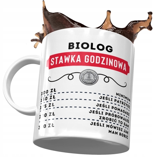 Dla Biologa Kubek na Urodziny Imieniny na Prezent z Nadrukiem ze Zdjęciem