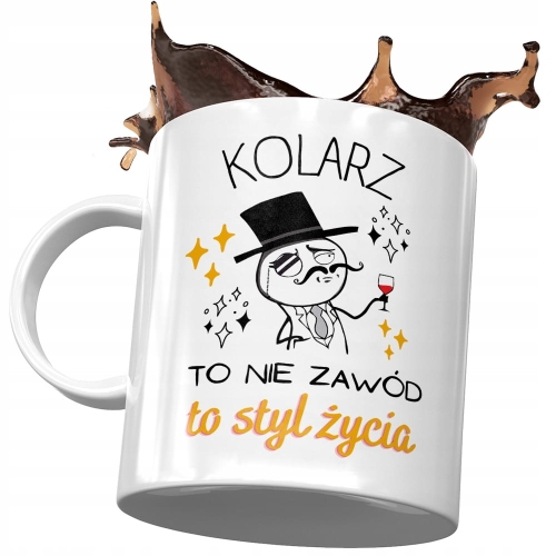 Dla Kolarza Kubek na Urodziny Imieniny na Prezent z Nadrukiem ze Zdjęciem