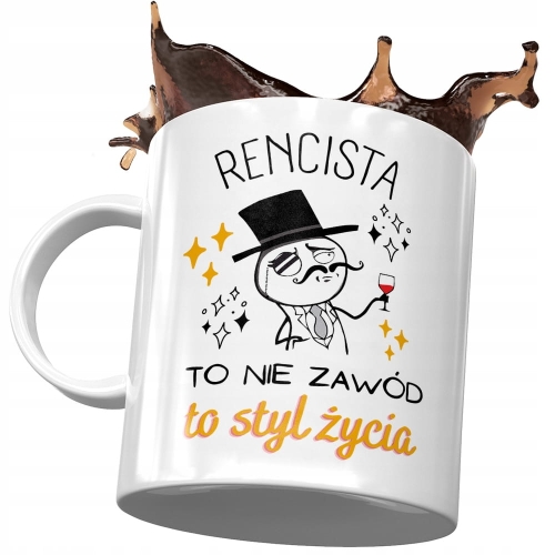 Dla Rencisty Kubek na Urodziny Imieniny na Prezent z Nadrukiem ze Zdjęciem