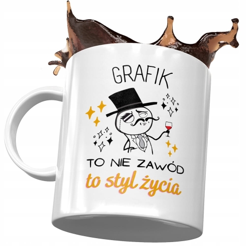 Dla Grafika Kubek na Urodziny Imieniny na Prezent z Nadrukiem ze Zdjęciem