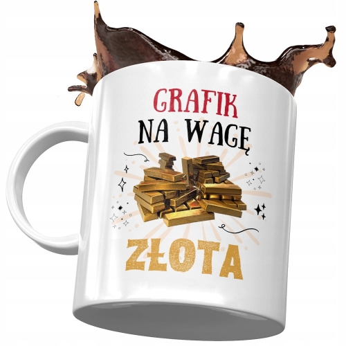 Dla Grafika Kubek na Urodziny Imieniny na Prezent z Nadrukiem ze Zdjęciem