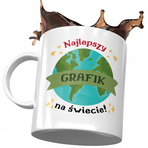 Dla Grafika Kubek na Urodziny Imieniny na Prezent z Nadrukiem ze Zdjęciem