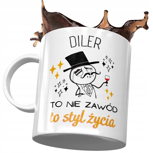 Dla Dilera Kubek na Urodziny Imieniny na Prezent z Nadrukiem ze Zdjęciem