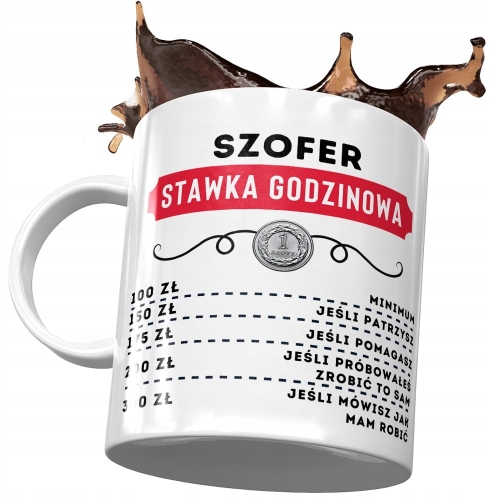 Dla Szofera Kubek na Urodziny Imieniny na Prezent z Nadrukiem ze Zdjęciem