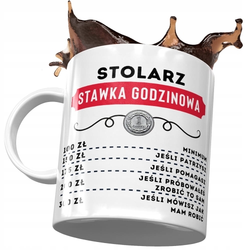 Dla Stolarz Kubek na Urodziny Imieniny na Prezent z Nadrukiem ze Zdjęciem