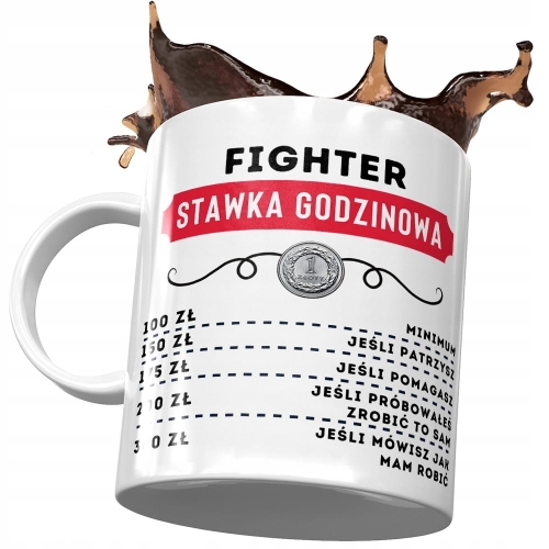 Dla Fightera Kubek na Urodziny Imieniny na Prezent z Nadrukiem ze Zdjęciem